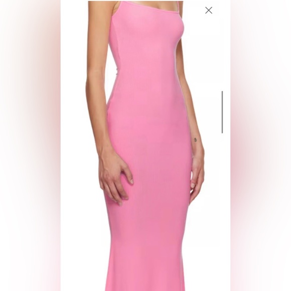 SKIMS Pink Slim Strappy Maxi Dress - Picture 2 of 4